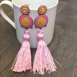 💕WEEKEND SALE💕 Pink tassel earrings